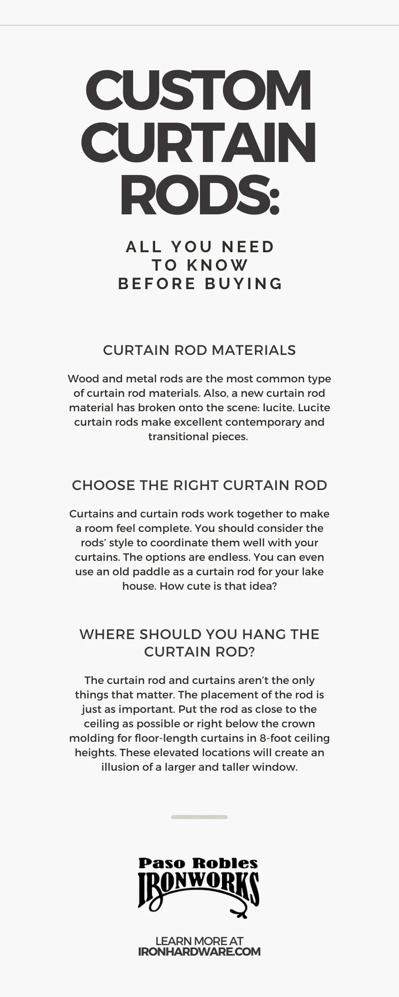Custom Curtain Rods: All You Need To Know Before Buying