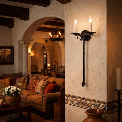 Applique murale toscane à double lumière