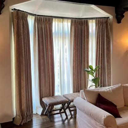 Double Bay Window Curtain Rod