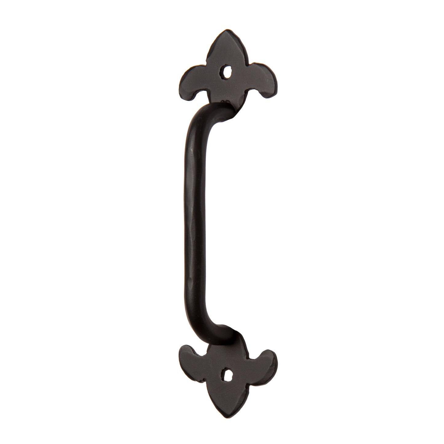 Wrought Iron Door Handle with Fleur de Lis Ends