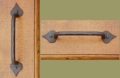 Wrought Iron Cabinet Pull with Spade Ends