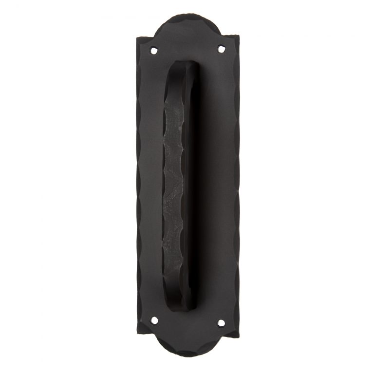 Tuscan Style Wrought Iron Door Handle with Hammering Detail