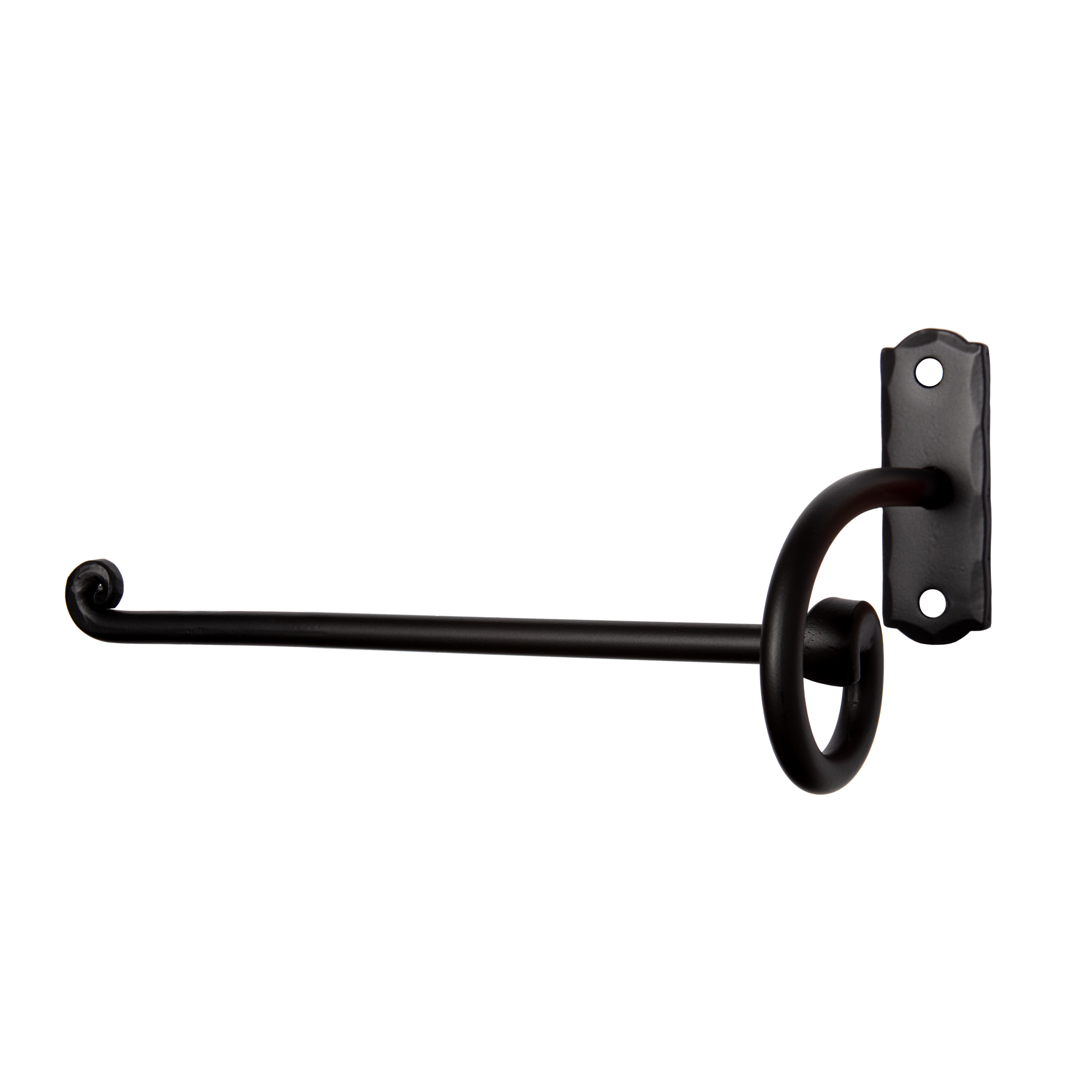 Hand Forged Wrought Iron Hand Towel Bar (left)