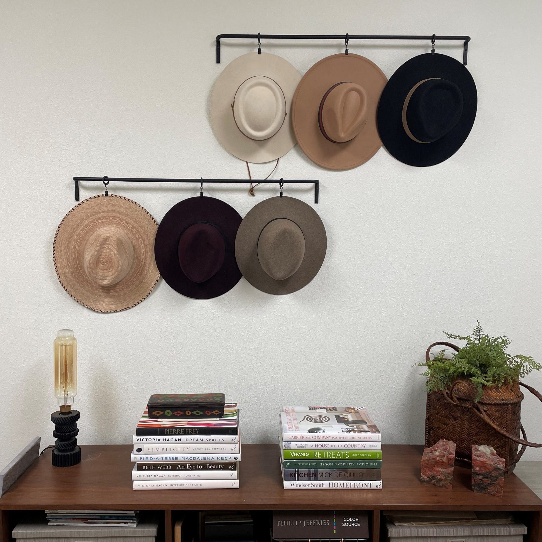 Handmade Iron Hat Rack